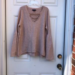 AEO Pink Cut Out Sweater